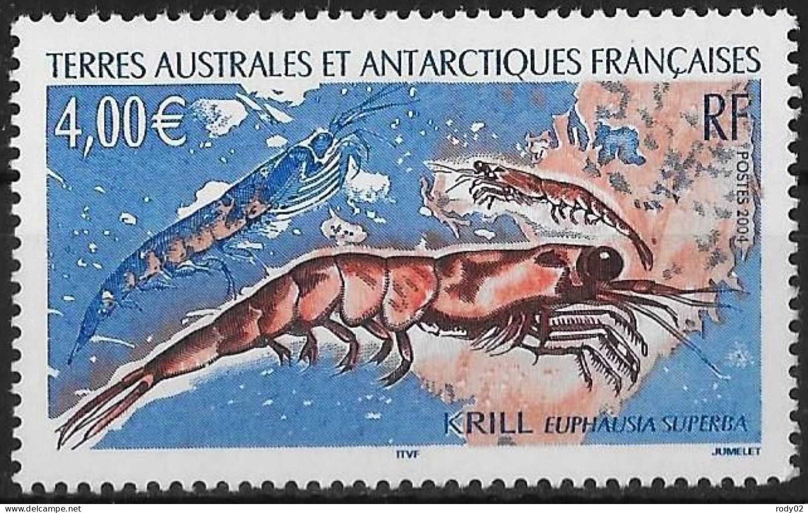 TAAF - ANNEE 2004 - KRILL - N° 386 - NEUF** MNH - Unused Stamps