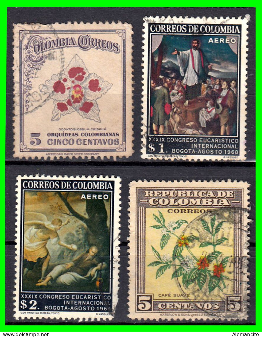 COLOMBIA ( AMERICA ) LOTE DE SELLOS DE DIFERENTES AÑOS Y VALORES . - Colombia