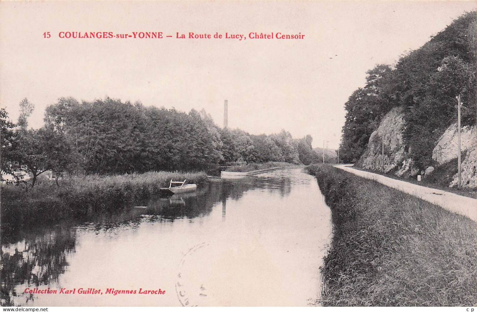 Coulanges Sur Yonne - Route De Lucy - Chatel Censoir -  CPA °Jp - Coulanges Sur Yonne