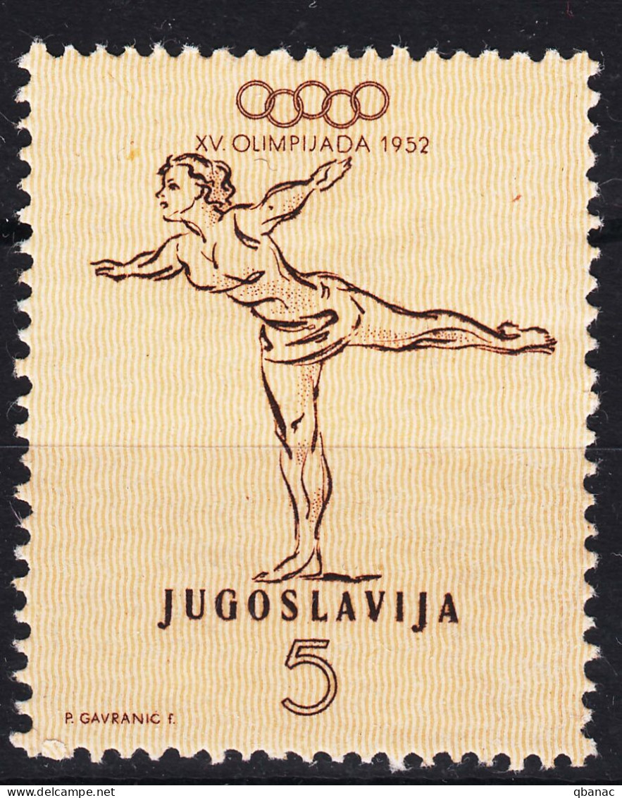 Yugoslavia Republic Olympic Games Helsinki 1952 Mi#698 Mint Hinged - Nuovi