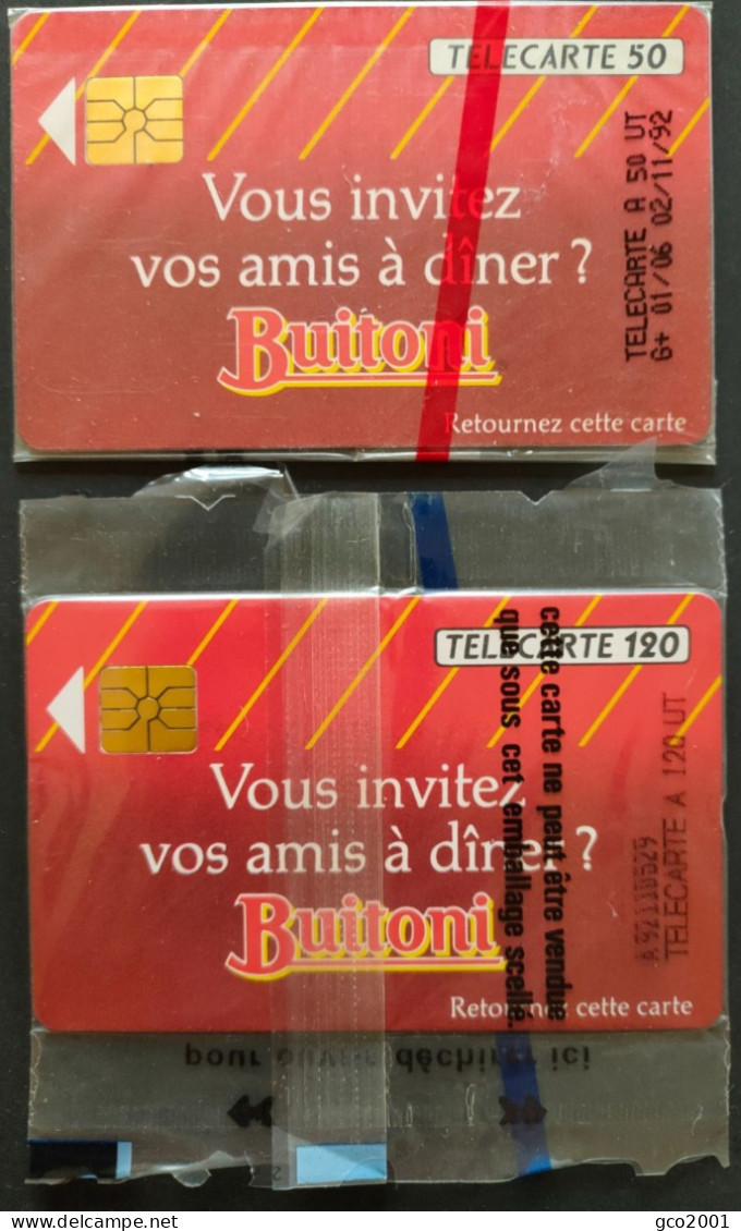 TELECARTE PUBLIQUE FRANCE F296B + F297 - BUITONI - 50 U + 120 U - GEM 1 - NSB - 1992