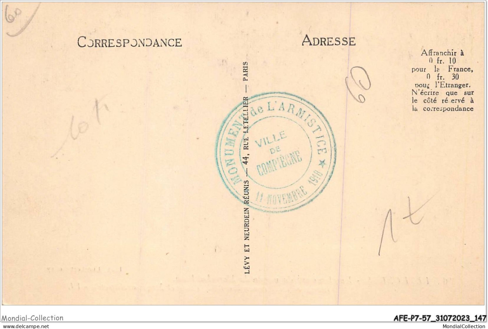 AFEP7-57-0590 - RETHONDES - Emplacement Du Wagon Du Maréchal Foch - Inauguré Le 11 Novembre 1922 - Rethondes