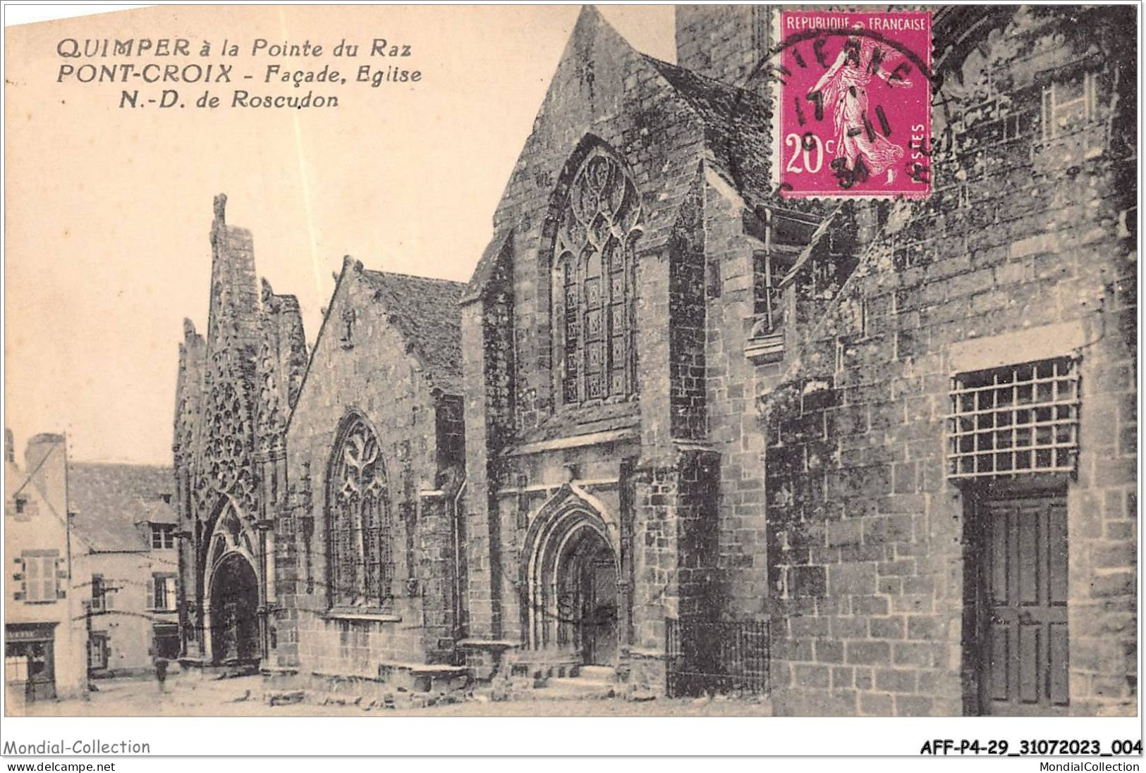 AFFP4-29-0273 - QUIMPER à La Pointe Du Raz - Pont-croix - Façade - église N-d De Roscudon - Pont-Croix