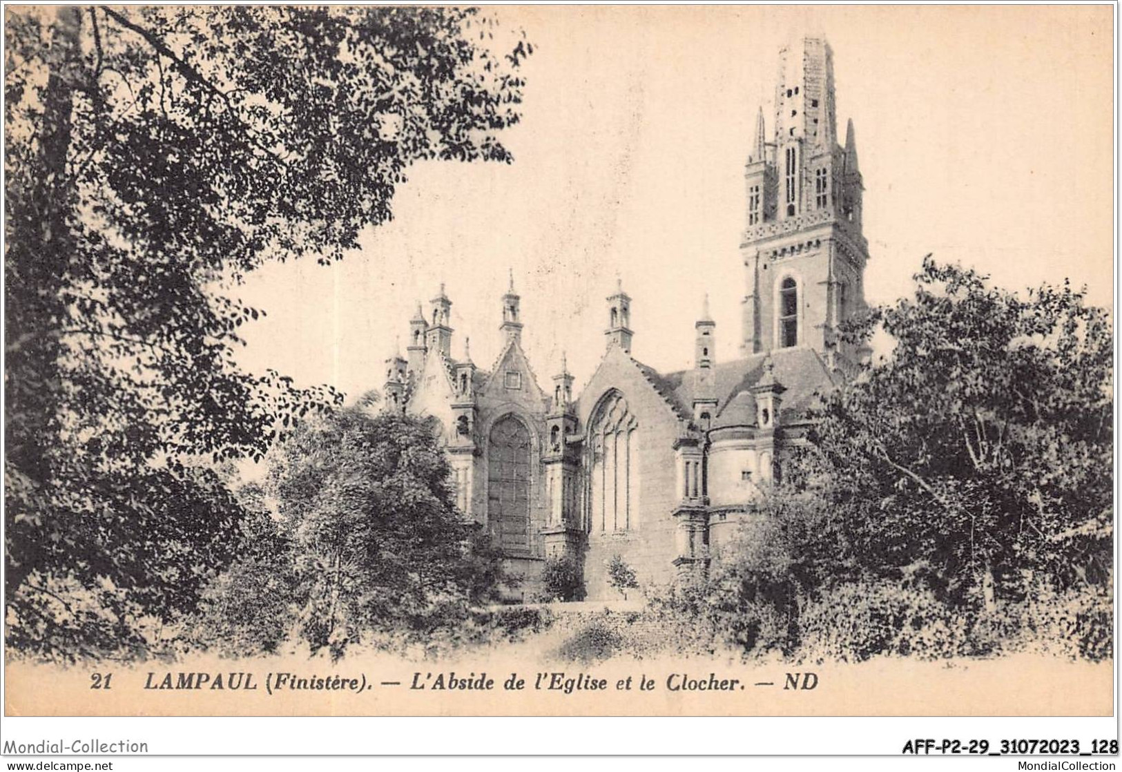 AFFP2-29-0146 - LAMPAUL - L'abside De L'église Et Le Clocher  - Lampaul-Guimiliau