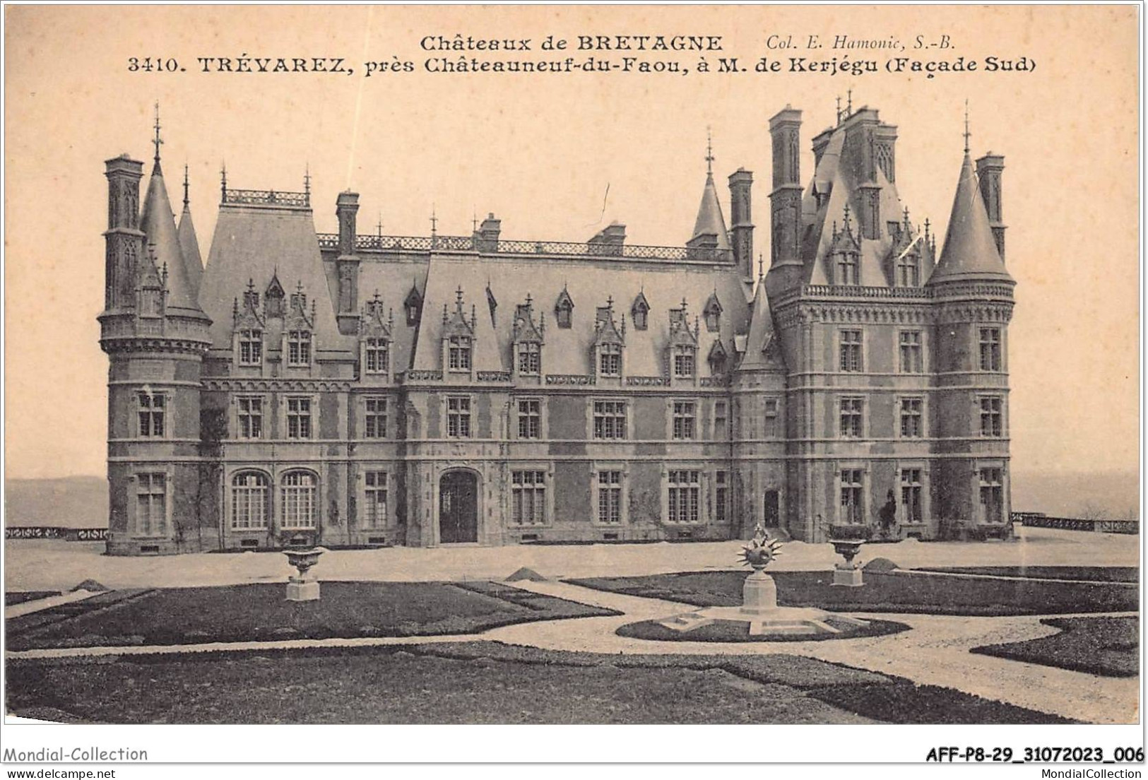 AFFP8-29-0617 - Château De Bretagne - TREVAREZ - Près CHATEAUNEUF-DU-FAOU - à M De Kerjégu - Façade Sud  - Châteauneuf-du-Faou