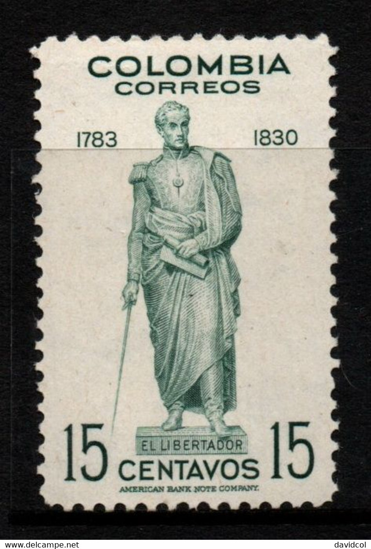 03- KOLUMBIEN - 1948. MNH - MI#: 523 - SIMON BOLIVAR - Colombia