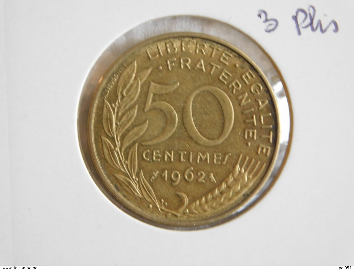 France 50 Centimes 1962 3 Plis MARIANNE (587) - 50 Centimes