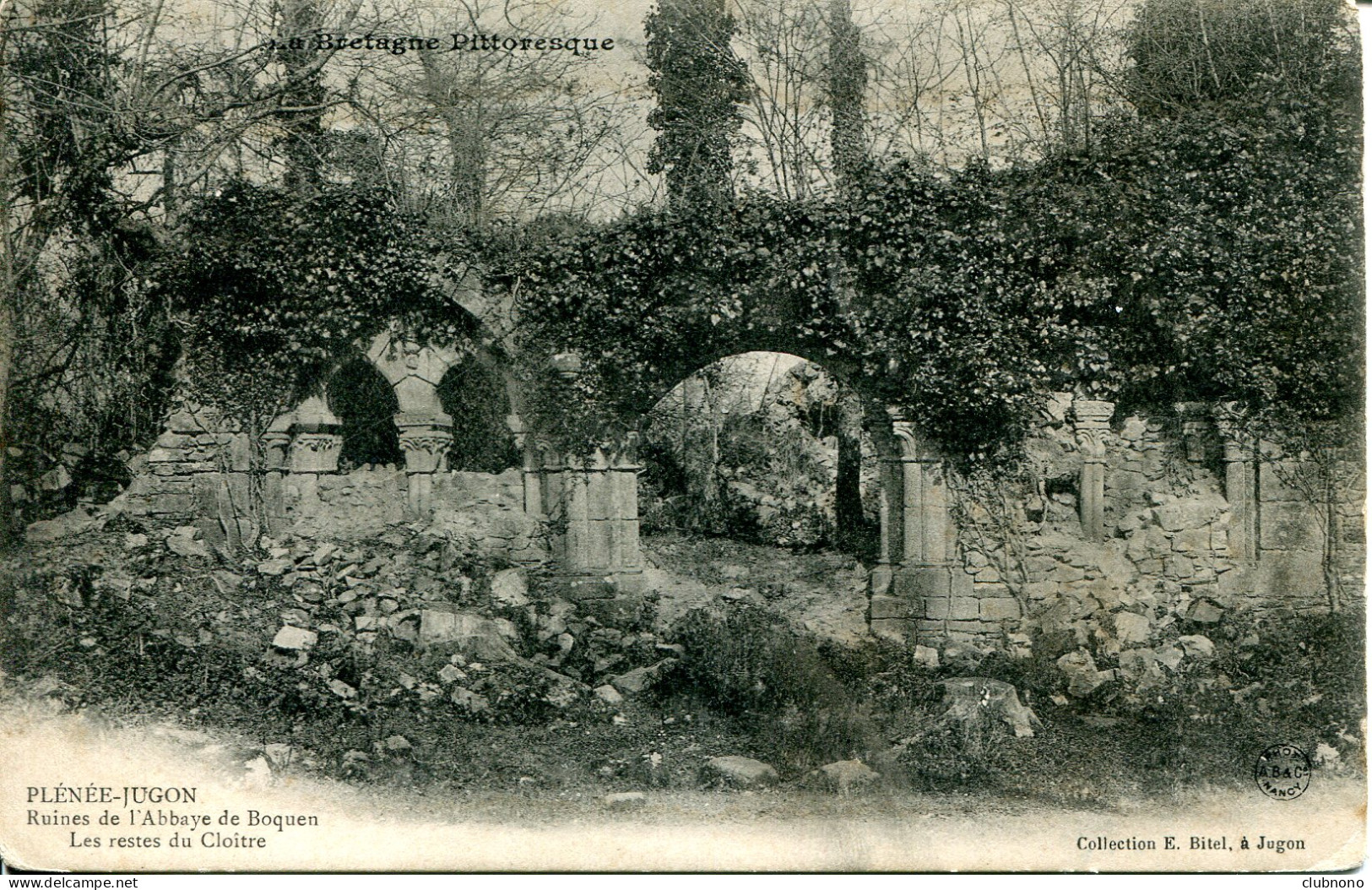 CPA - PLENEE-JUGON - RUINES DE L'ABBAYE DE BOQUEN - LES RESTES DU CLOITRE - Plénée-Jugon