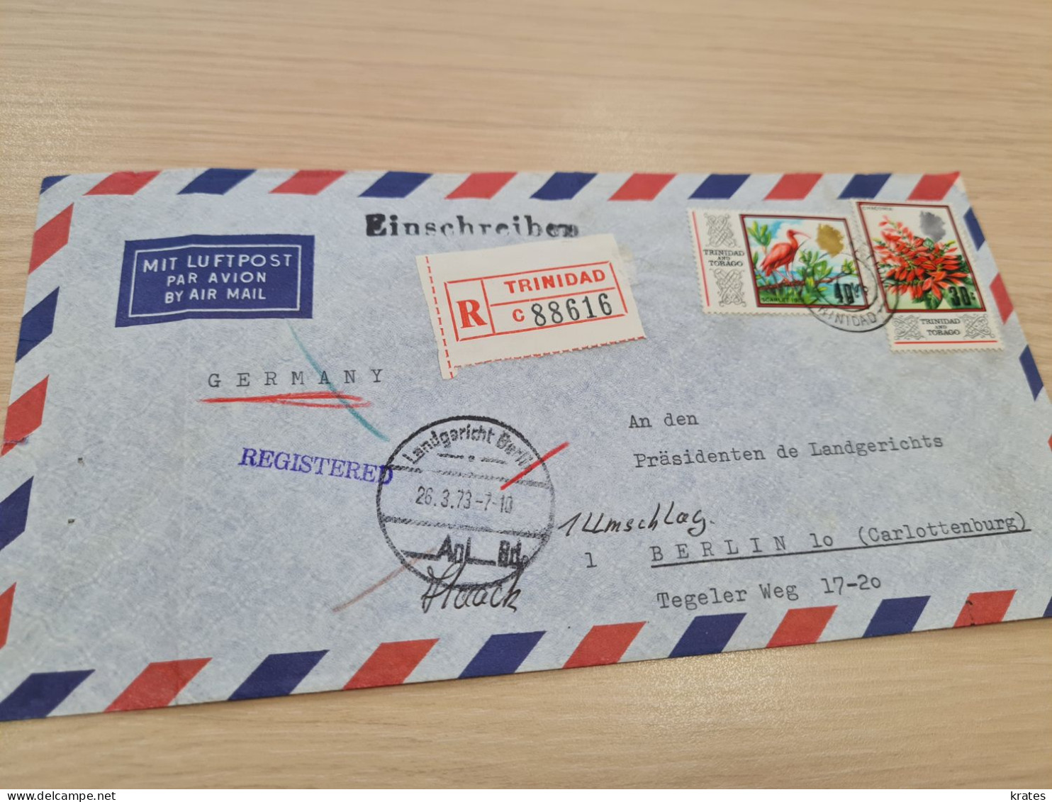 Old Letter - Trinidad I Tobago, Air Mail - Trinidad & Tobago (1962-...)