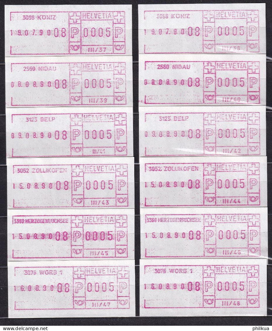 Postkreis III / Sammlung FraMA - Alle Verschieden - Thun, Bern, Interlaken, Burgdorf, Lyss, Münsingen, Ostermundingen - Affrancature Meccaniche