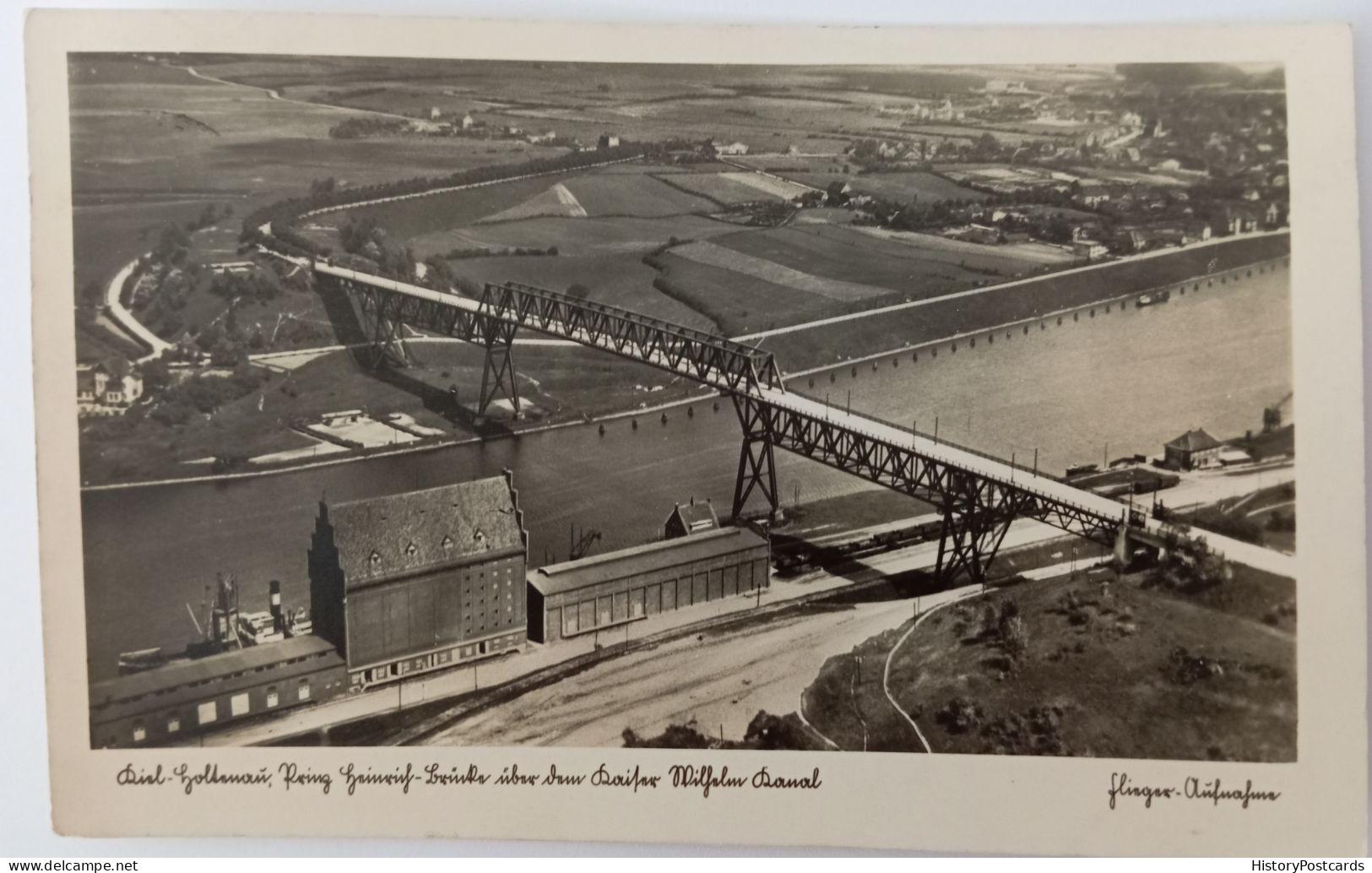 Kiel-Holtenau, Prinz Heinrich-Brücke über Dem Kaiser-Wilhelm-Kanal, 1935 - Kiel