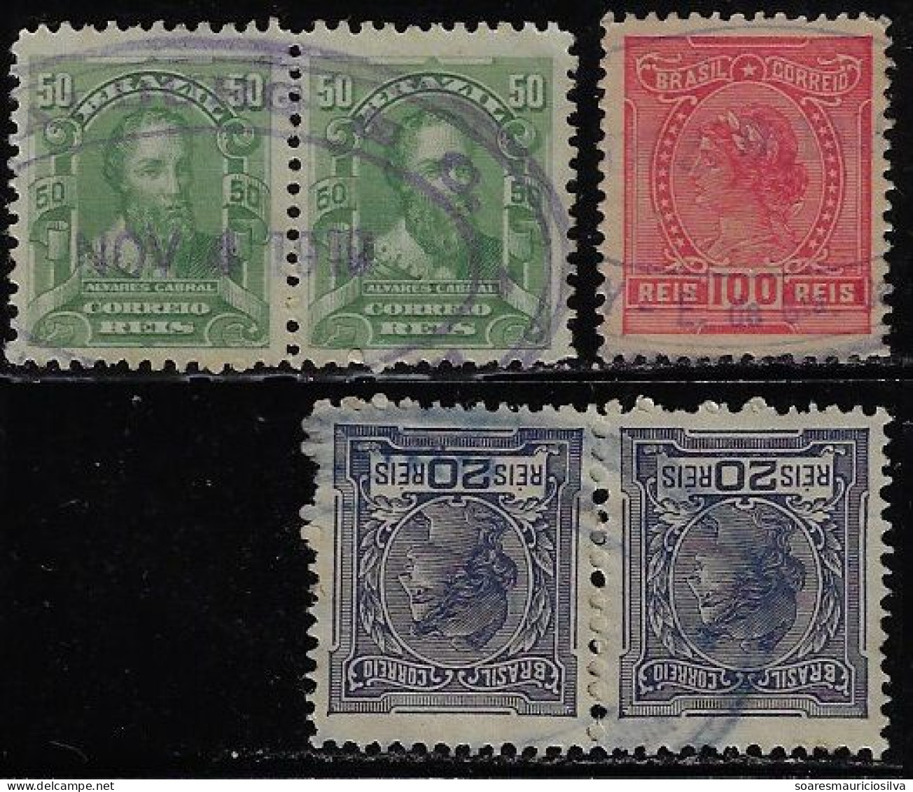 Brasil 1919/1920 5 Stamp Headquarters In Itajaí Malburg & Co Created A Shipping Service To Blumenau Via Itajaí-Açu River - Used Stamps