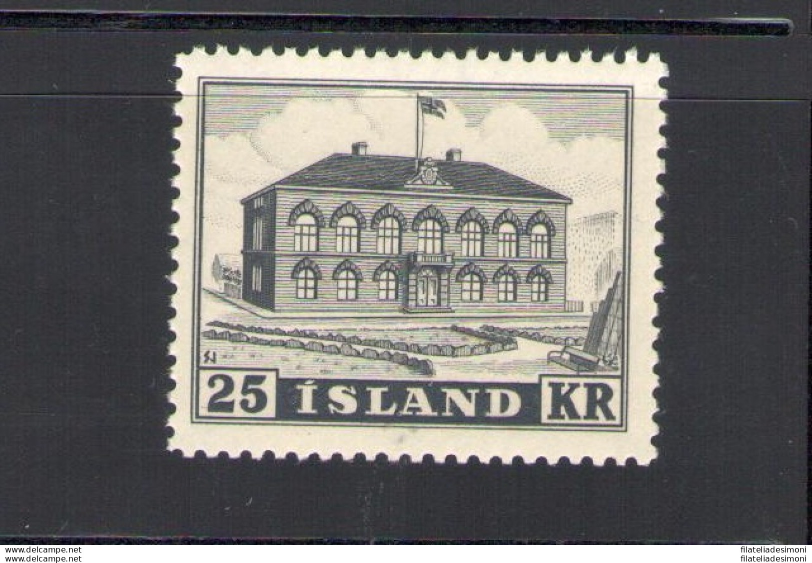 1952 ISLANDA ,   Palazzo Del Parlamento , Serie Ordinaria ,  1 Val N° 238 MNH** - Sonstige & Ohne Zuordnung