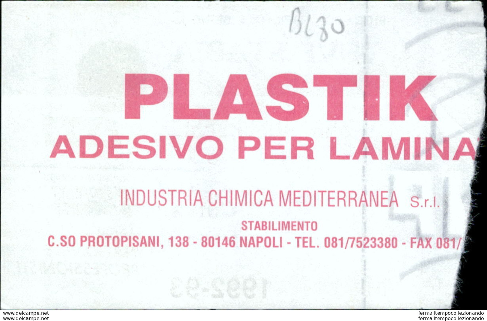 Bl80 Biglietto Calcio Ticket Juve Stabia - San Giuseppe 1992-93 - Biglietti D'ingresso