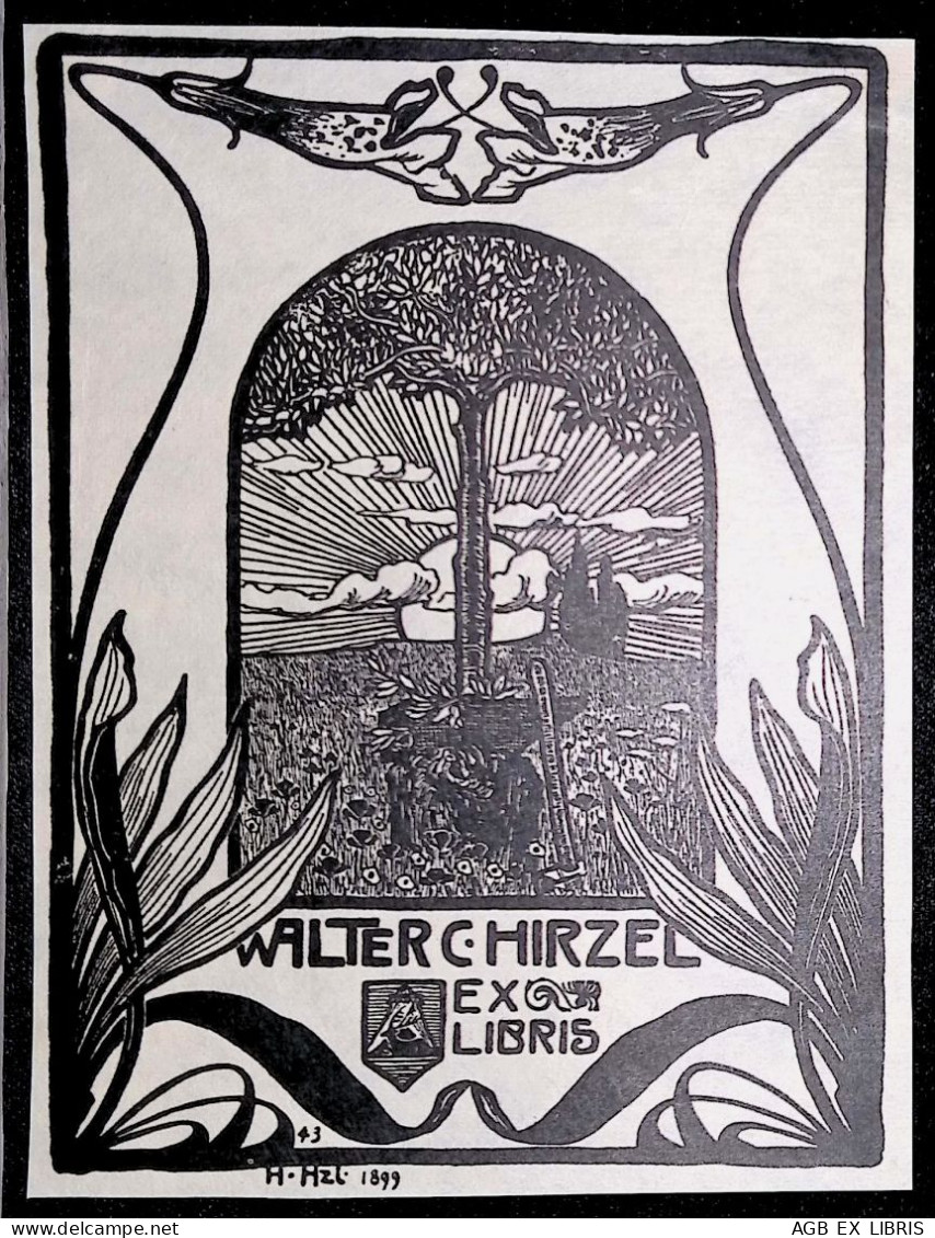 EX LIBRIS HERMANN HIRZEL Per WALTER C HIRZEL L26-F02 - Exlibris