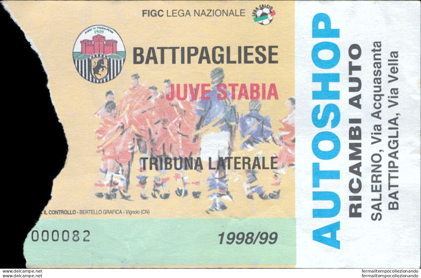 Bl101  Biglietto Calcio Ticket Battipagliese - Juve Stabia - Biglietti D'ingresso