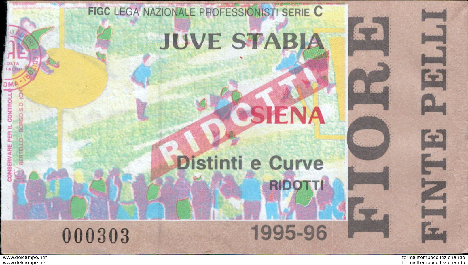 Bl91 Biglietto Calcio Ticket Juve Stabia - Siena 1995-96 - Biglietti D'ingresso