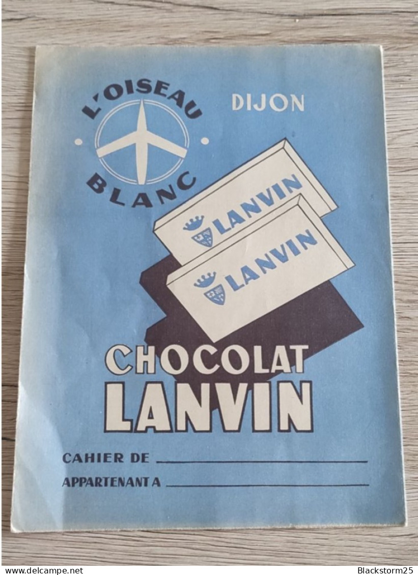 Protège Cahier L'oiseau Blanc Chocolat Lanvin Dijon - Cacao