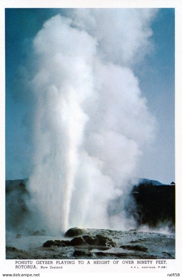 1 AK New Zealand * Pohutu Geysir Im Whakarewarewa Thermal Valley In Rotorua Auf Der Nordinsel  Rückseite Nicht Bedruckt - Nouvelle-Zélande