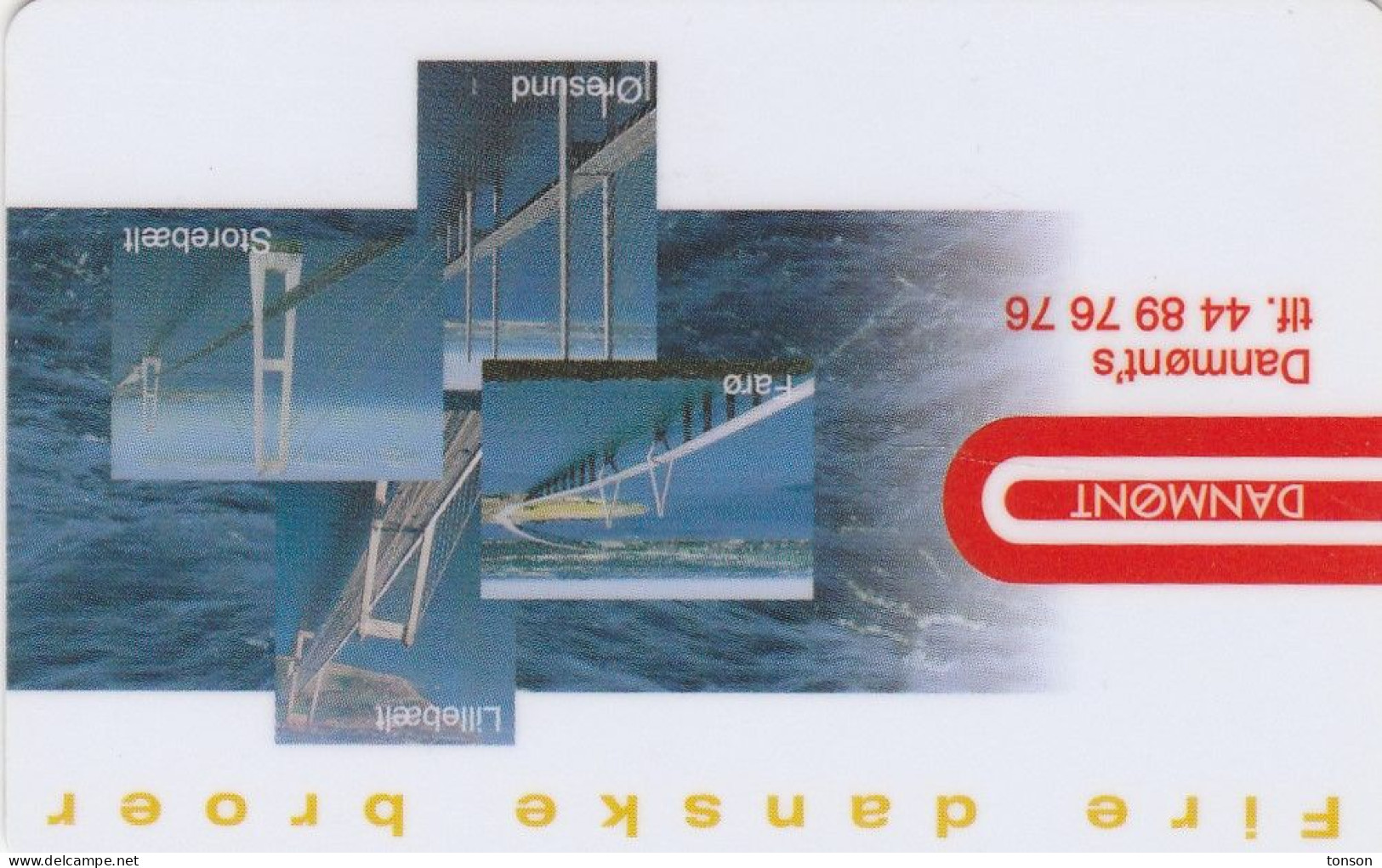 Denmark, DD 228Dc, Bridges, Faroe Broen, 20.000 Issued ( For Da, Db And Dc), 2 Scans. Oval Ø, Chip : DK-D7 - Danemark