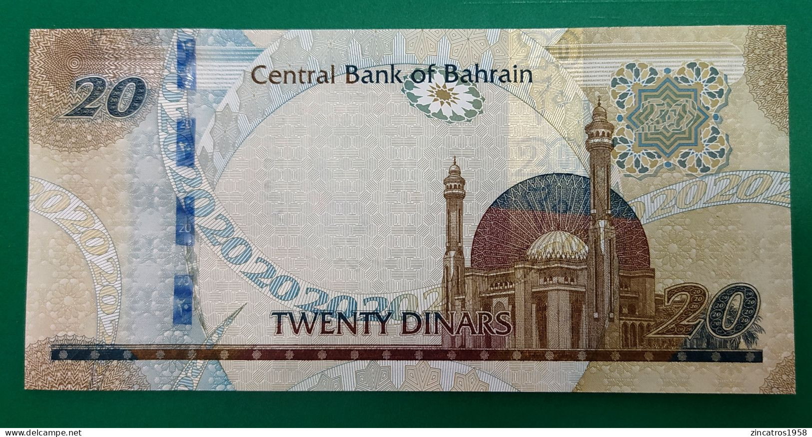 Bahrain Bahrein / 20 Dinars 2006 (2016) P. 34 / 100% UNC / New Issue With Large Tactile Marks ++++ Super Price +++ - Bahreïn