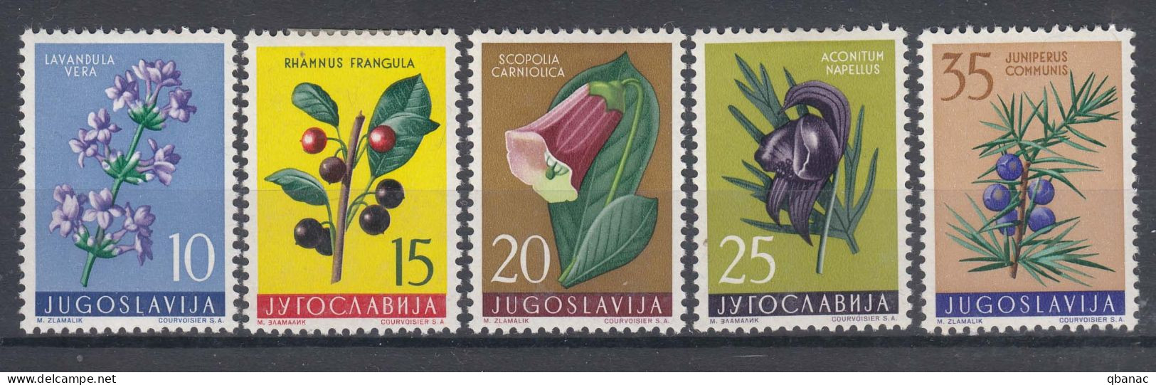 Yugoslavia Republic 1959 Flowers Flora Mint Hinged - Neufs