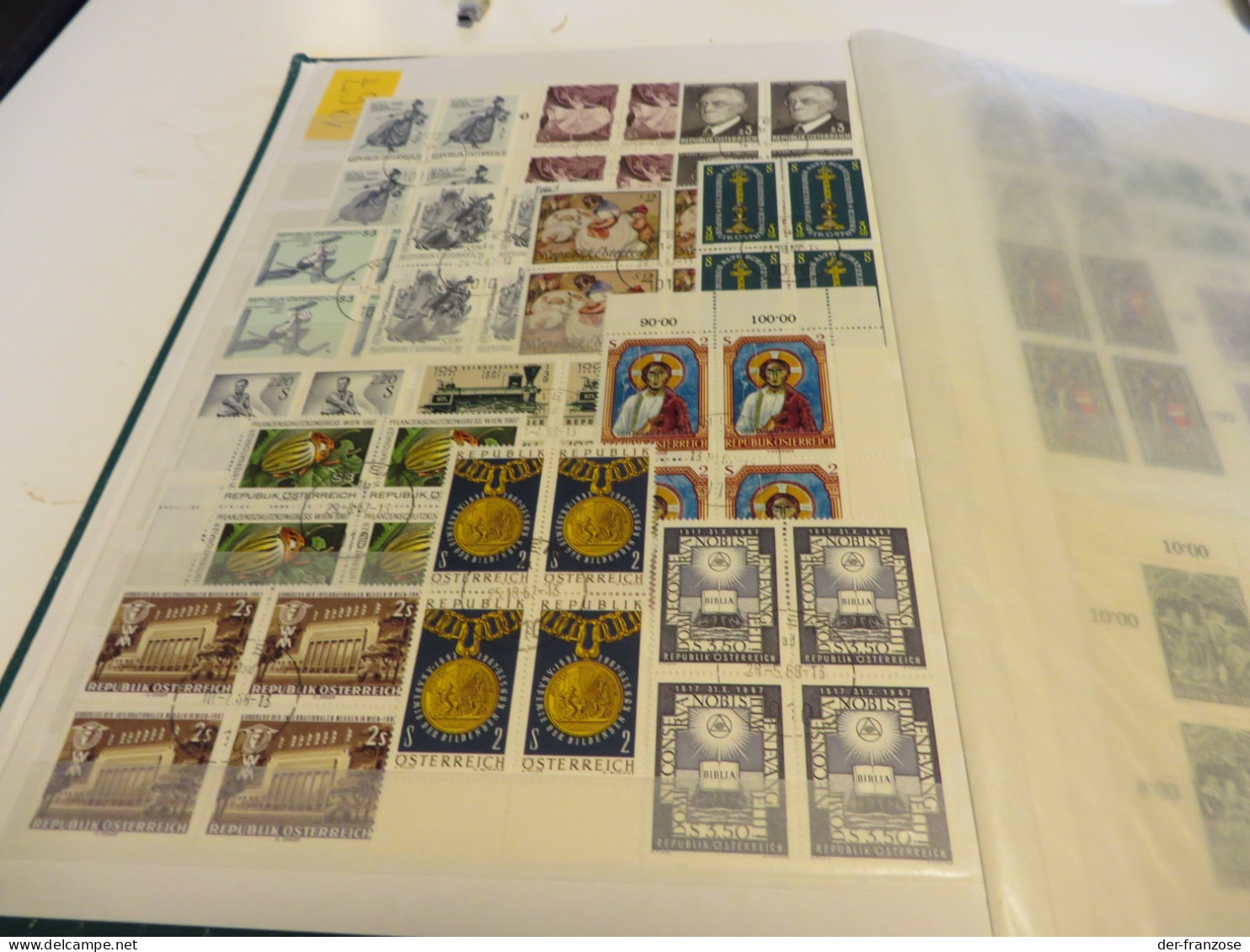 ÖSTERREICH   1953 - 1984 O /  ** /  MARKEN  4  BOGENTEILE  STECKBUCH  Mi. 1100,00 €. - Collections (en Albums)