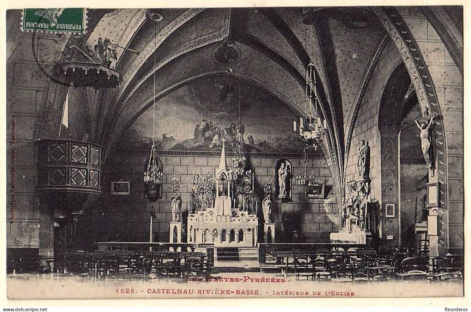 65 - B56801CPA - CASTELNAU RIVIERE BASSE - Interieur Eglise - Très Bon état - HAUTES-PYRENEES - Castelnau Riviere Basse