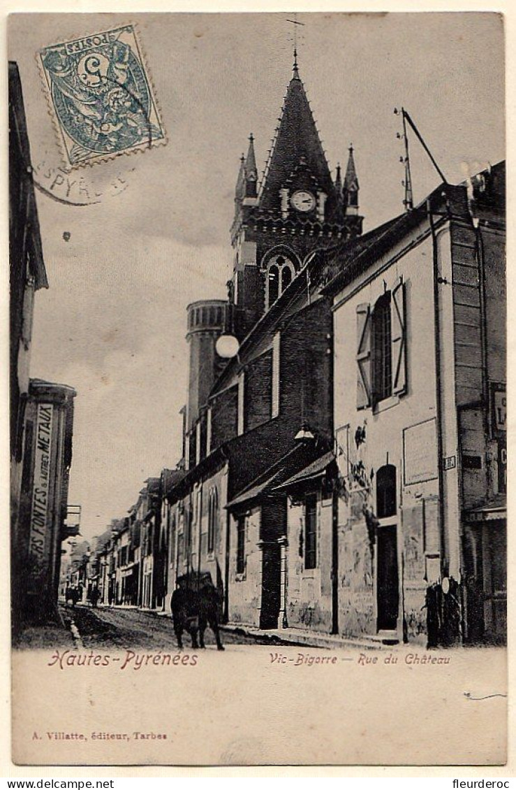 65 - B56970CPA - VIC EN BIGORRE - Rue Du Chateau - Assez Bon état - HAUTES-PYRENEES - Vic Sur Bigorre