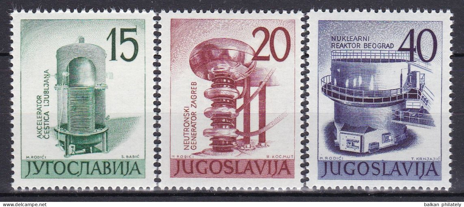 Yugoslavia 1960 Nuclear Energy Exhibition Accelerator Slovenia Neutron Generator Croatia Reactor Serbia MNH - Neufs