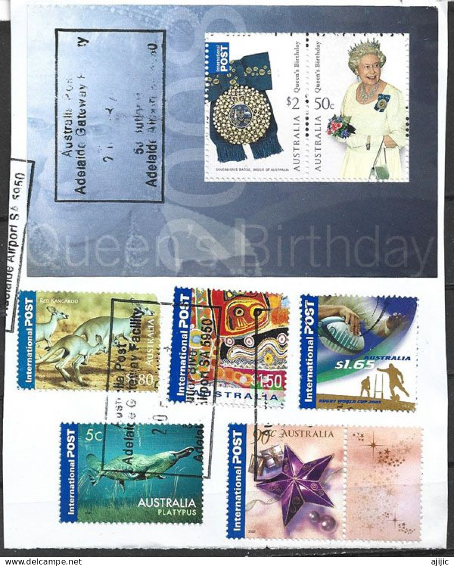 AUSTRALIE. 2023. Nouveaux Timbres Et B-F Oblitérés, Sur Fragment Lettre (faciale $ 8,40) - Lots & Kiloware (mixtures) - Max. 999 Stamps