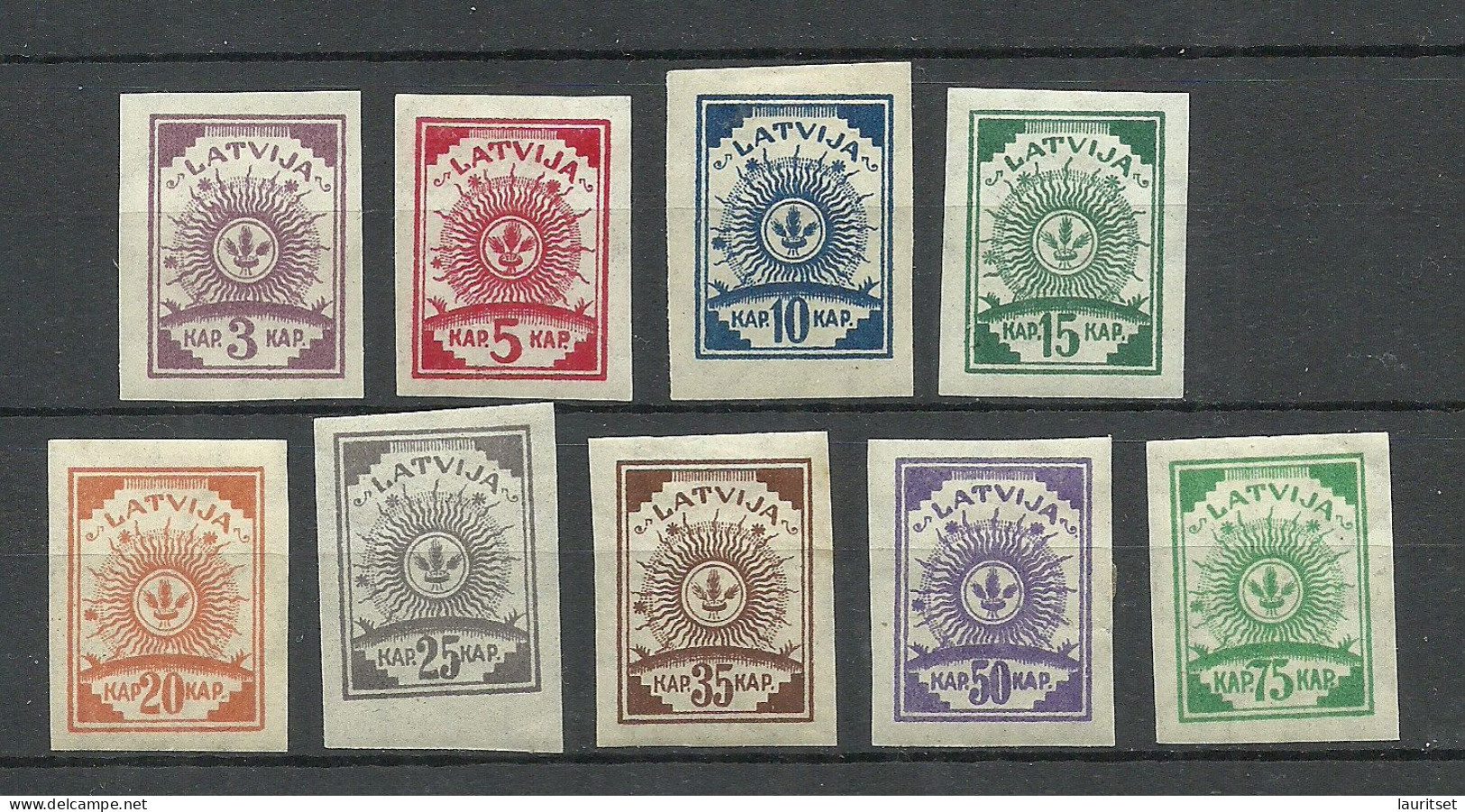 LETTLAND Latvia 1919 Michel 15 - 23 * - Lettland