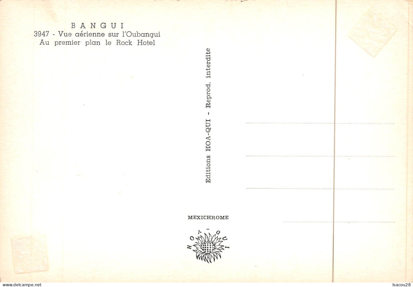 REP. CENTRAFICAINE - BANGUI - VUE AERIENNE SUR L OUBANGUI -1ER PLAN ROCK HOTEL - 3947 - HOA-QUI - Centrafricaine (République)