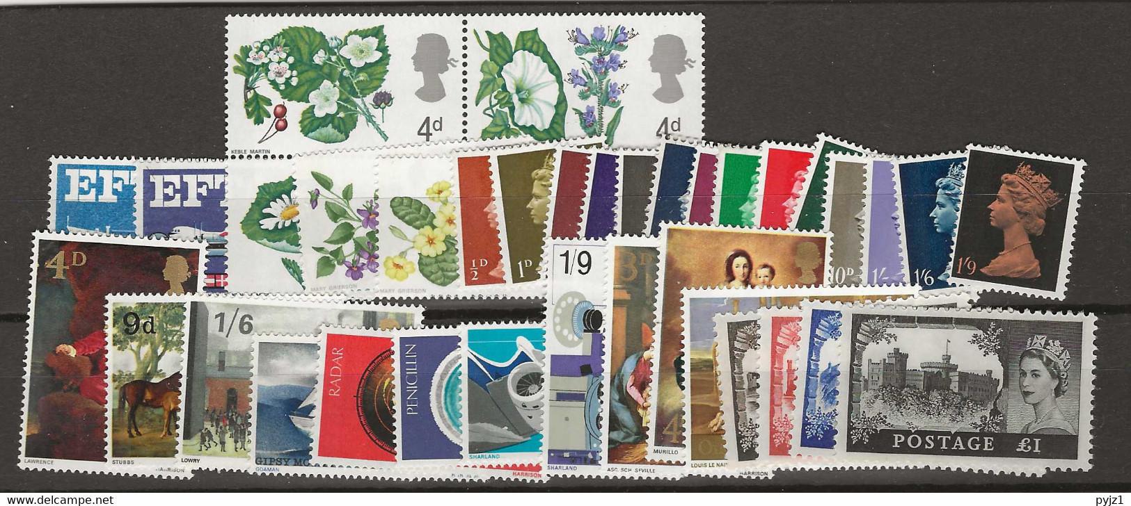 1967 MNH GB,Year Collection According To Michel Basic Numbers, Postfris** - Nuevos