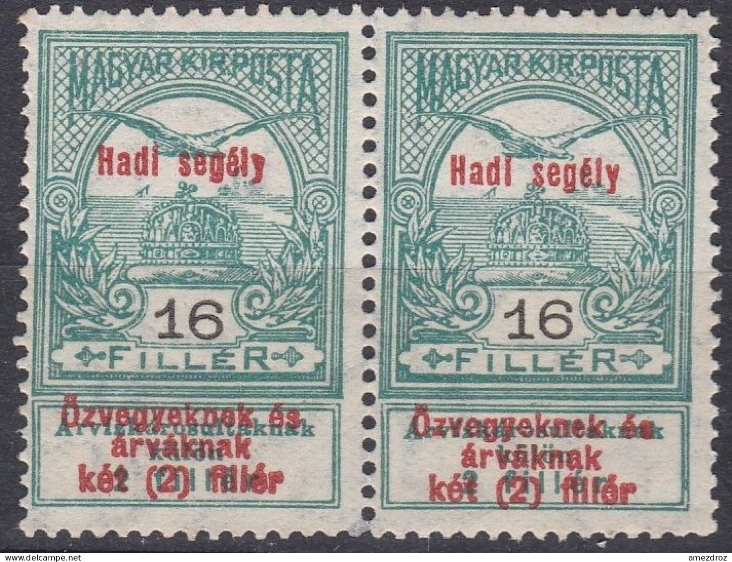 Hongrie 1914 Mi 169 NMH ** Aide Militaire Aux Veuves Et Aux Orphelins, Turul Sur La Couronne De Saint-Étienne  (A9) - Unused Stamps