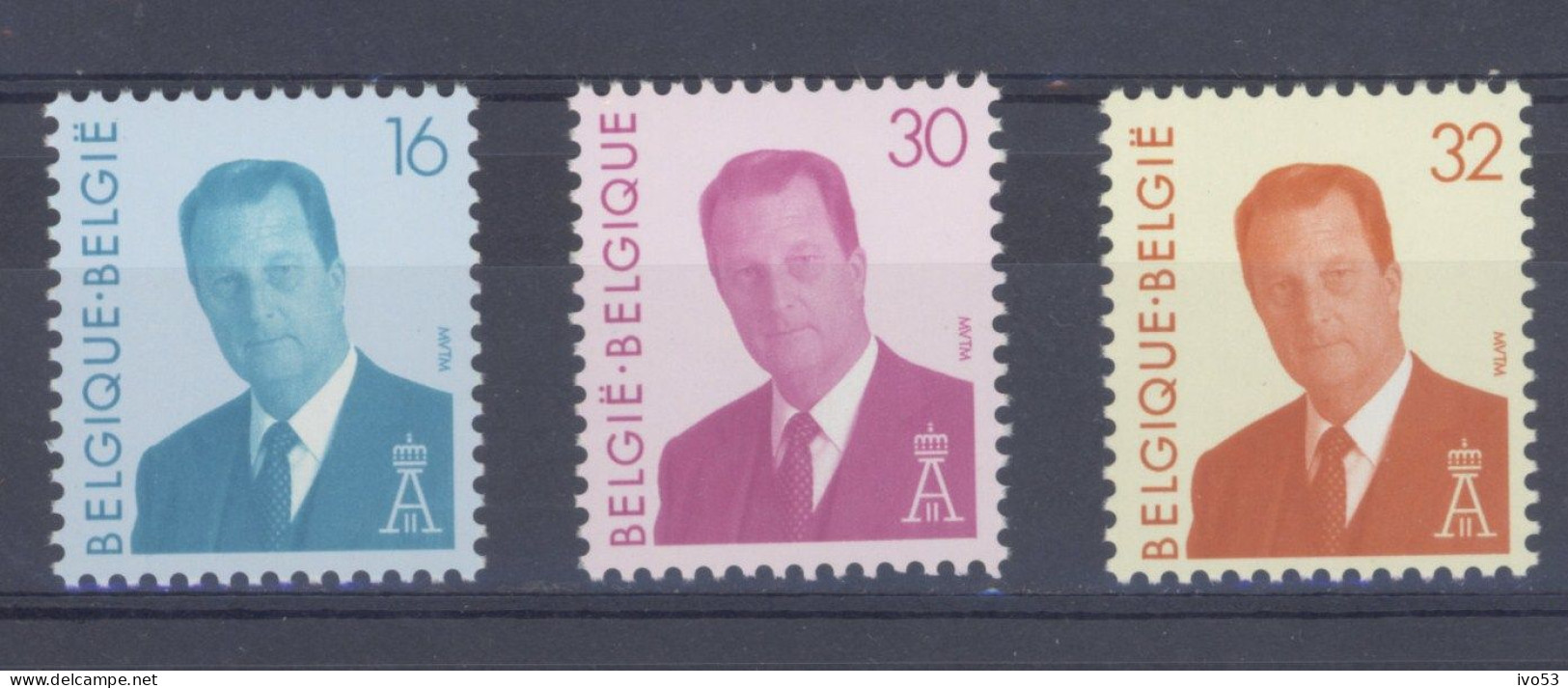 1994 Nr 2535-37** Koning Albert II,type MVTM. - 1993-2013 Roi Albert II (MVTM)