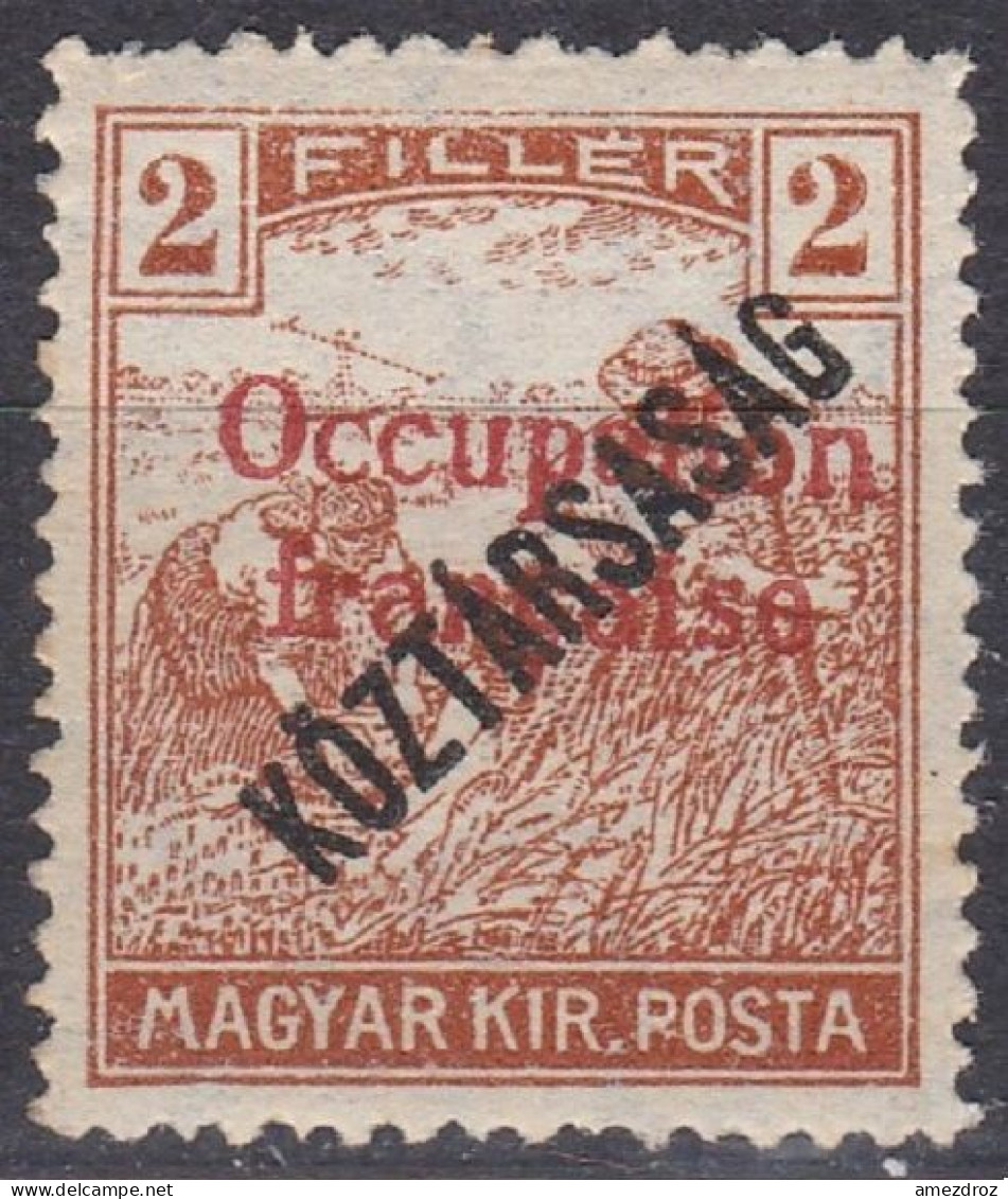 Hongrie Arad 1919  N° 30 NMH ** Moissonneurs   (A8) - Ungebraucht