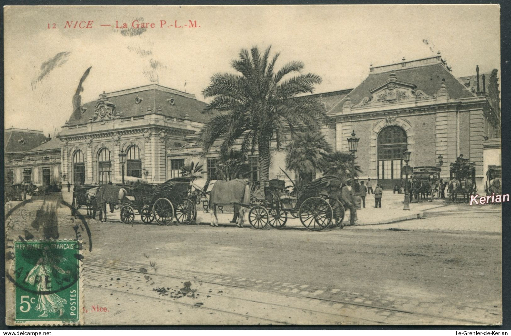 Nice - La Gare PLM - N°12 - Voir 2 Scans & Descriptif - Transport (rail) - Station