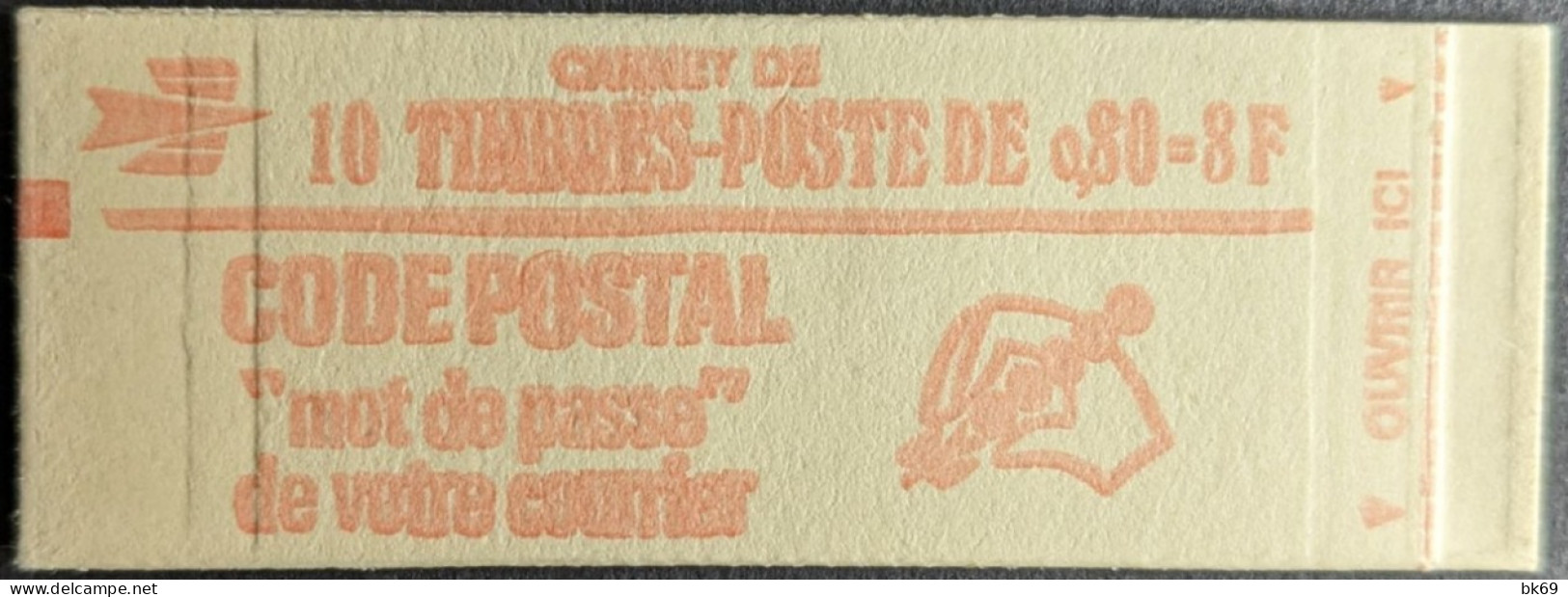 1816-C2** Conf. N° 5  Daté 16-12-74 -- Béquet 80c Rouge Carnet Fermé - Moderni : 1959-…