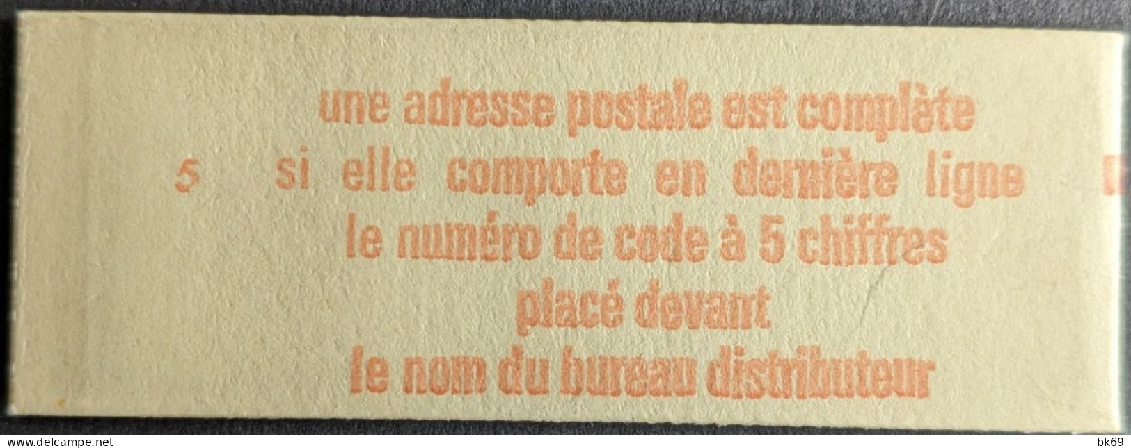 1816-C2** Conf. N° 5  Daté 16-12-74 -- Béquet 80c Rouge Carnet Fermé - Modern : 1959-...