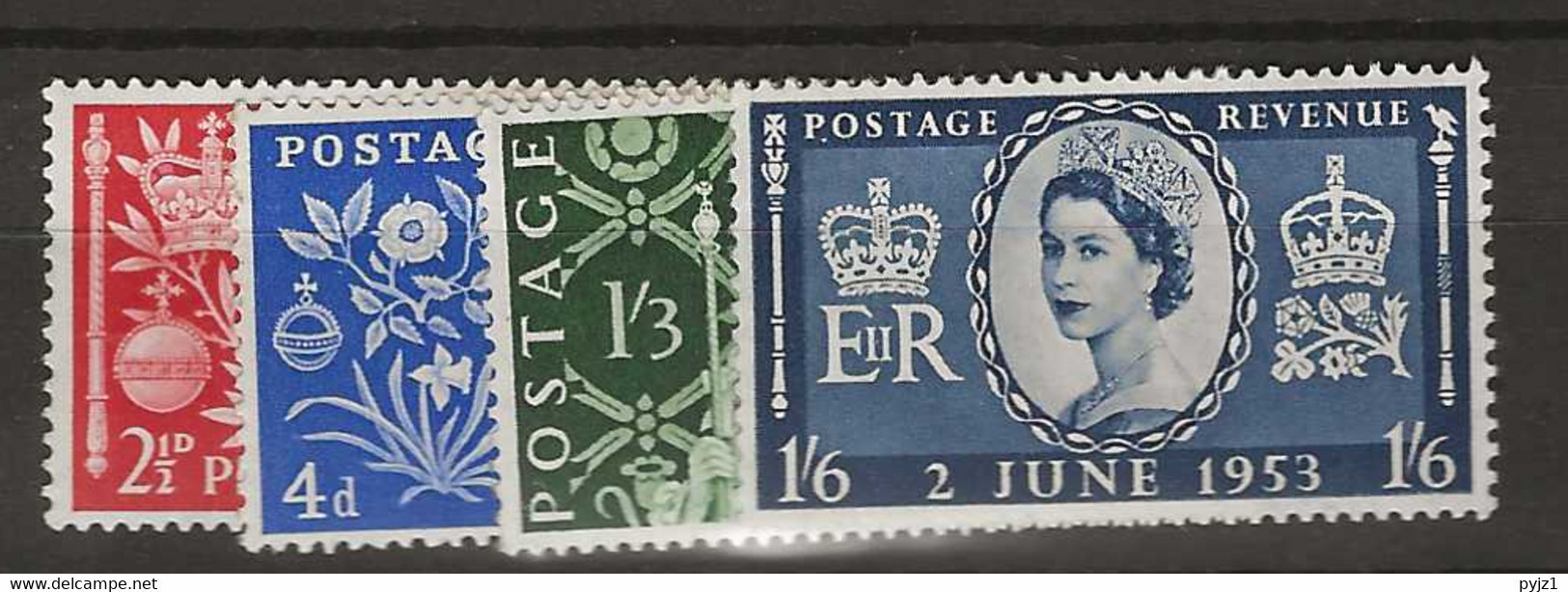 1953 MNH GB, Mi 214-17, Postfris** - Unused Stamps