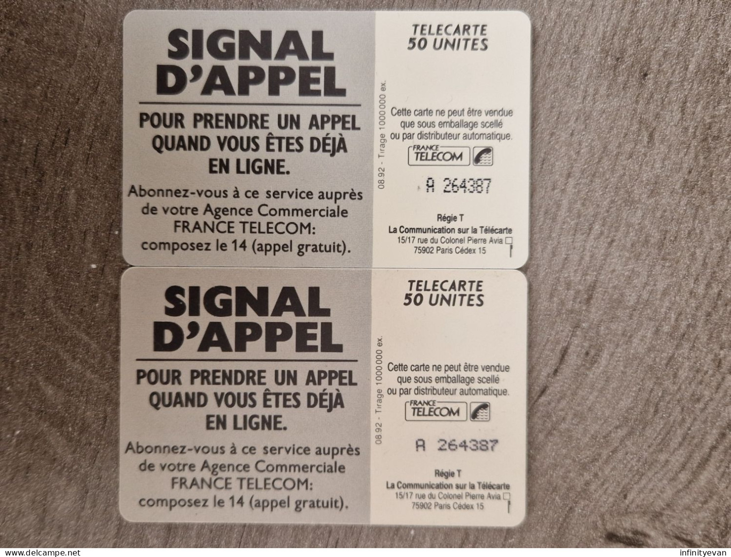 F259b SIGNAL D APPEL 50 S02 08/92 Variétés - 1992