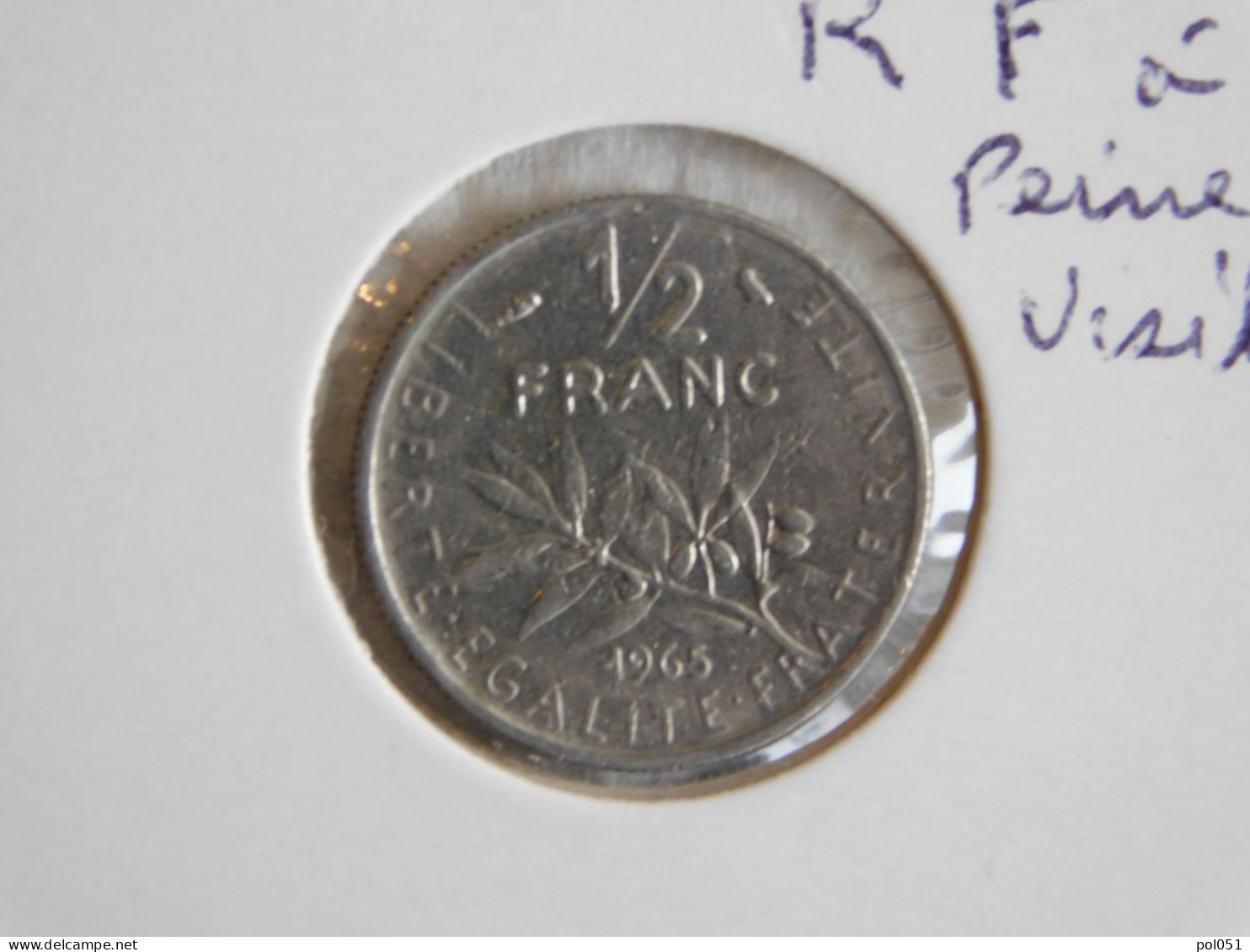 France 1/2 Franc 1965 RF à Peine Visible SEMEUSE (592) - 1/2 Franc