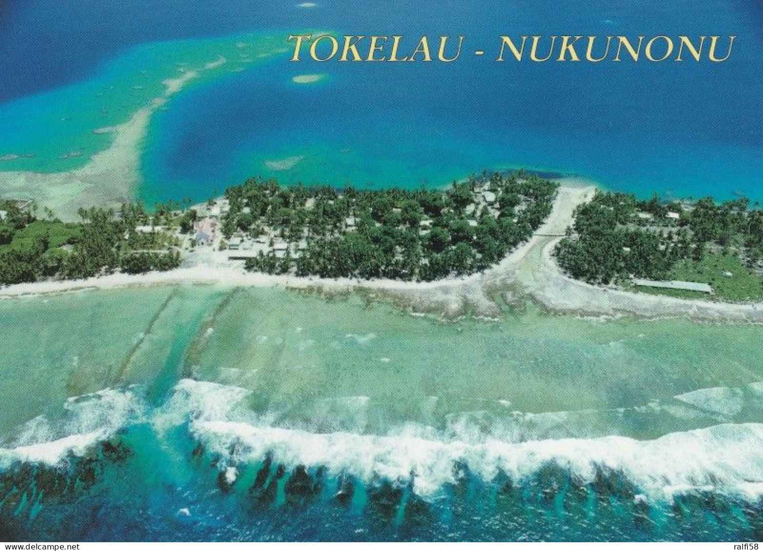 1 AK Tokelau Islands * Blick Auf Das Nukunonu Village - New Zealand Territory - South Pacific Ocean - Luftbildaufnahme * - Nouvelle-Zélande