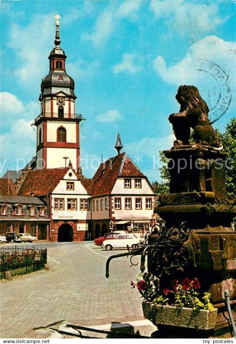 73115216 Erbach Odenwald Rathaus Stadtkirche Erbach Odenwald - Erbach