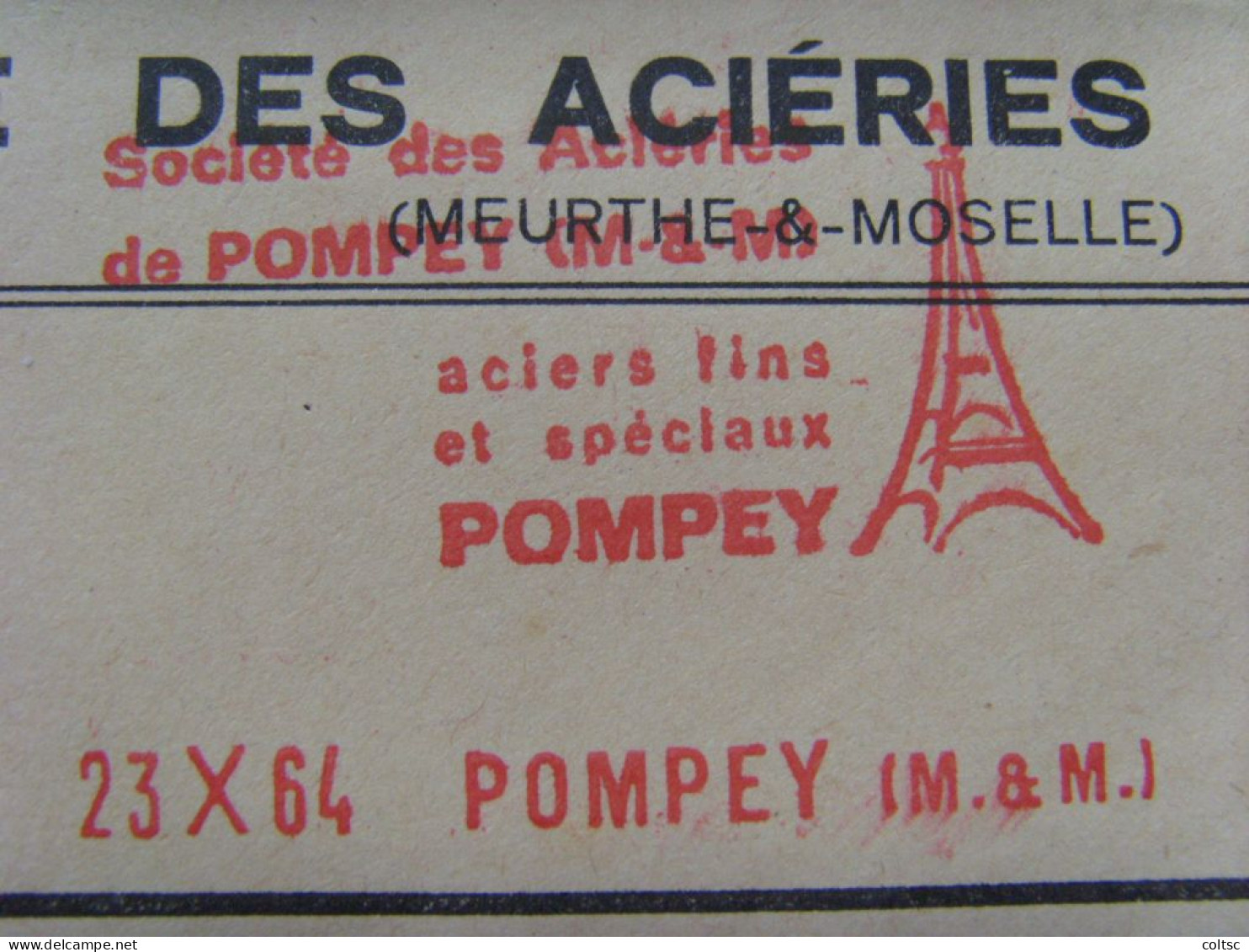 18921- EMA Ancienne (1964) De Pompey (Meurthe Et Moselle), Thème Tour Eifel - Monumenti