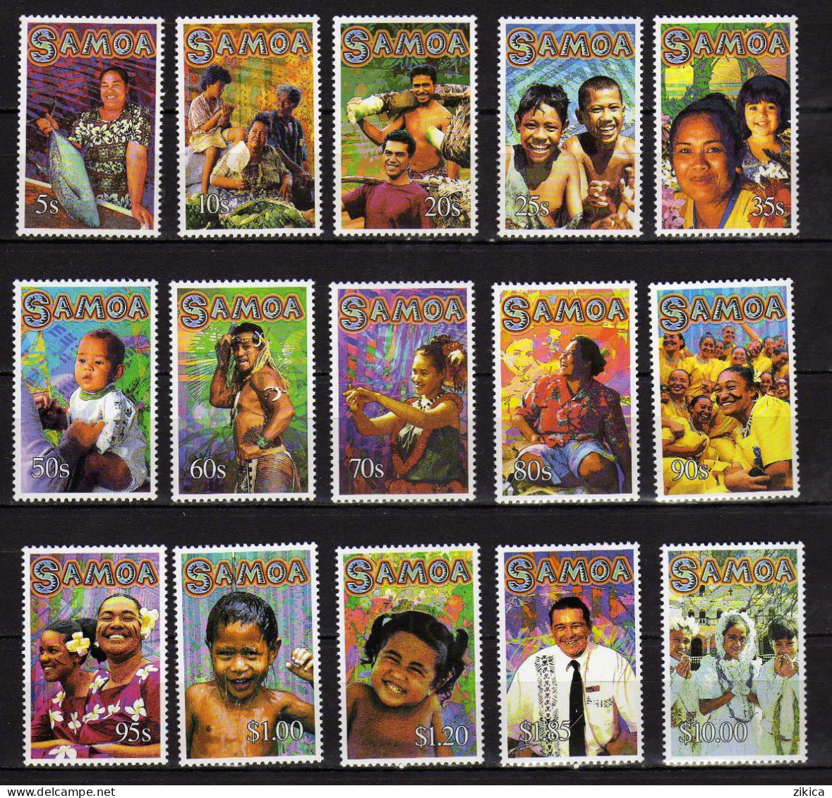 Samoa - 2002 Local Life.FACES OF SAMOA FULL SET OF 15 Stamps. MNH** - Samoa