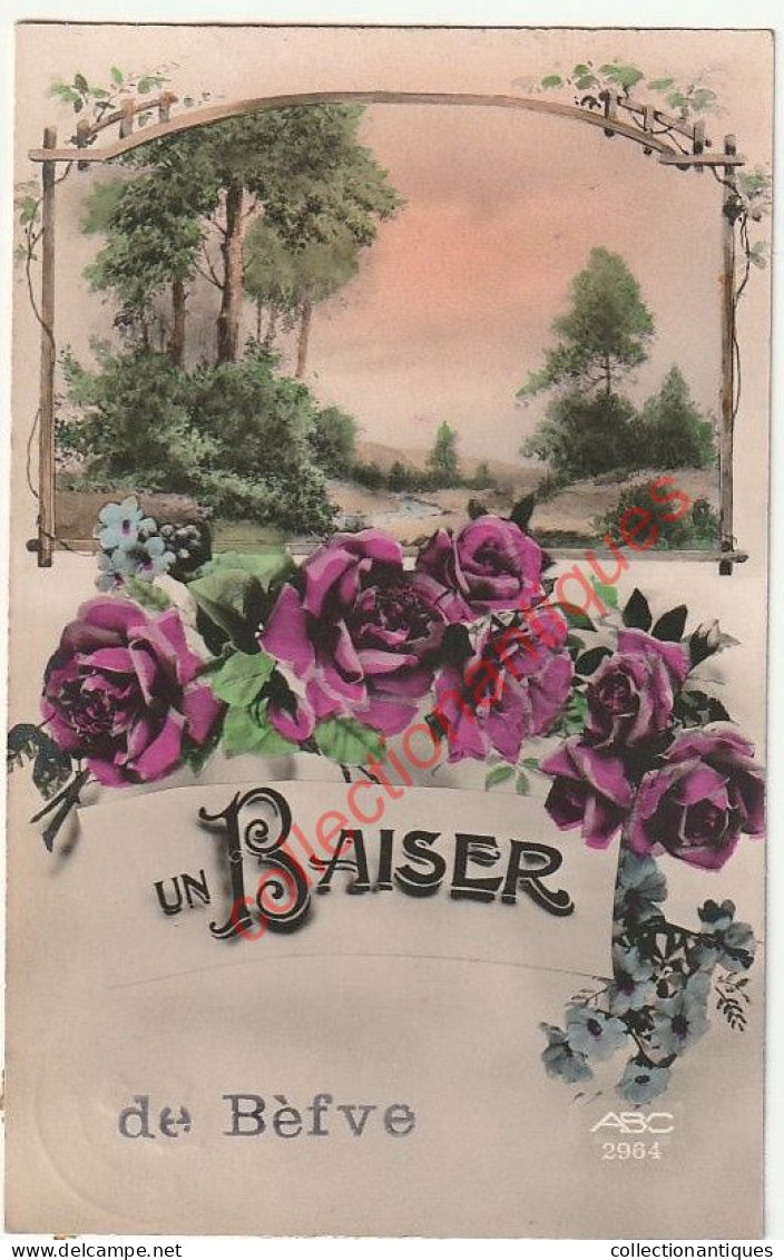 CPA Romantique - Un Baiser De Bèfve - De Thimister à Froidthier - Divisée - Circulée 1957 - Fleurs - Thimister-Clermont
