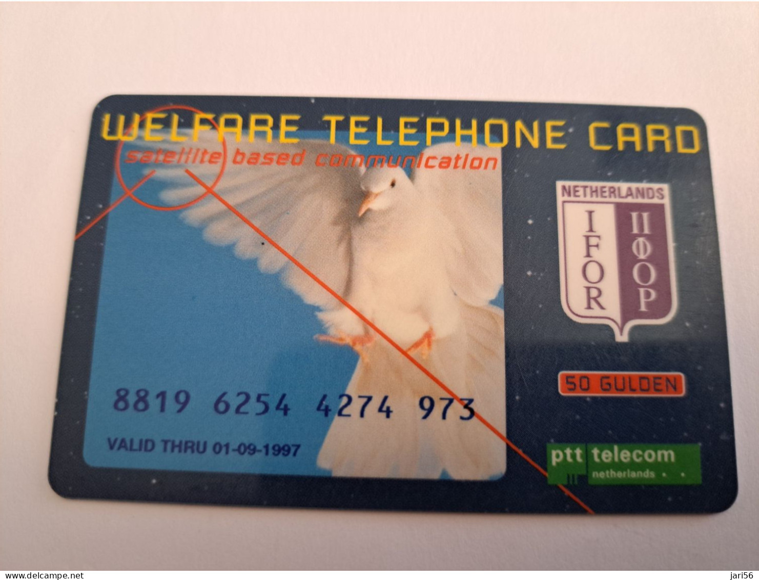 NETHERLANDS  WELFARE /IFOR/MILITAIR CARD /50 GUILDERS /  PIGEON/ UNITED NATIONS / ONDERSCHEID / 1 BALK   ** 16351 ** - Andere & Zonder Classificatie