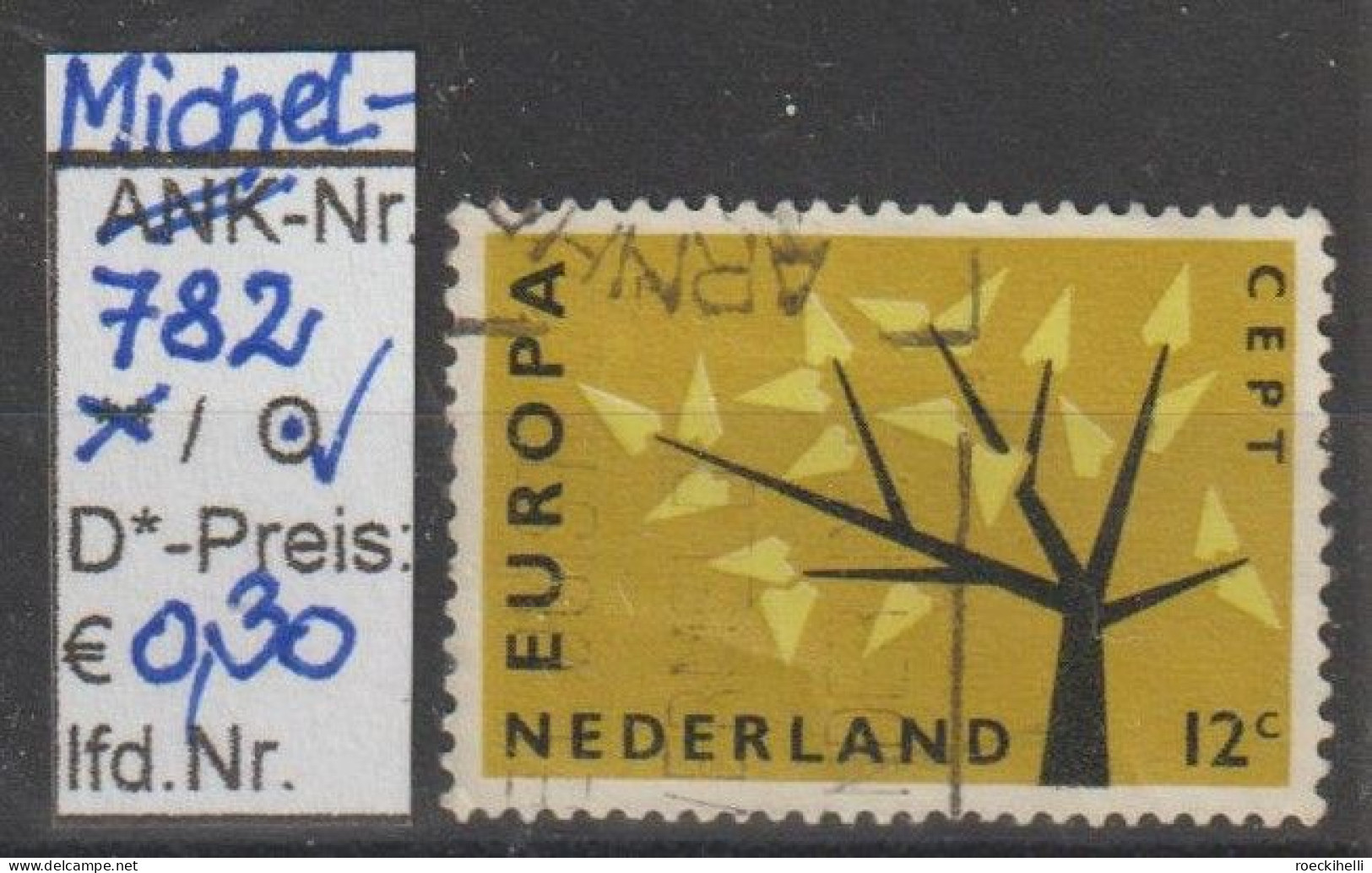 1962 - NIEDERLANDE - SM "Europa - Stilisierter Baum" 12 C Mehrf.  - O  Gestempelt - S. Scan (782o Nl) - Usati